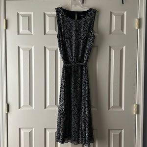 Flowy black and white dress